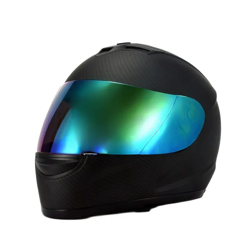 

Carbon Painting CE DOT Approved Full Face Motorbike Helmet Motorcycle Helmet - Matt Black XL (61-62cm) CE