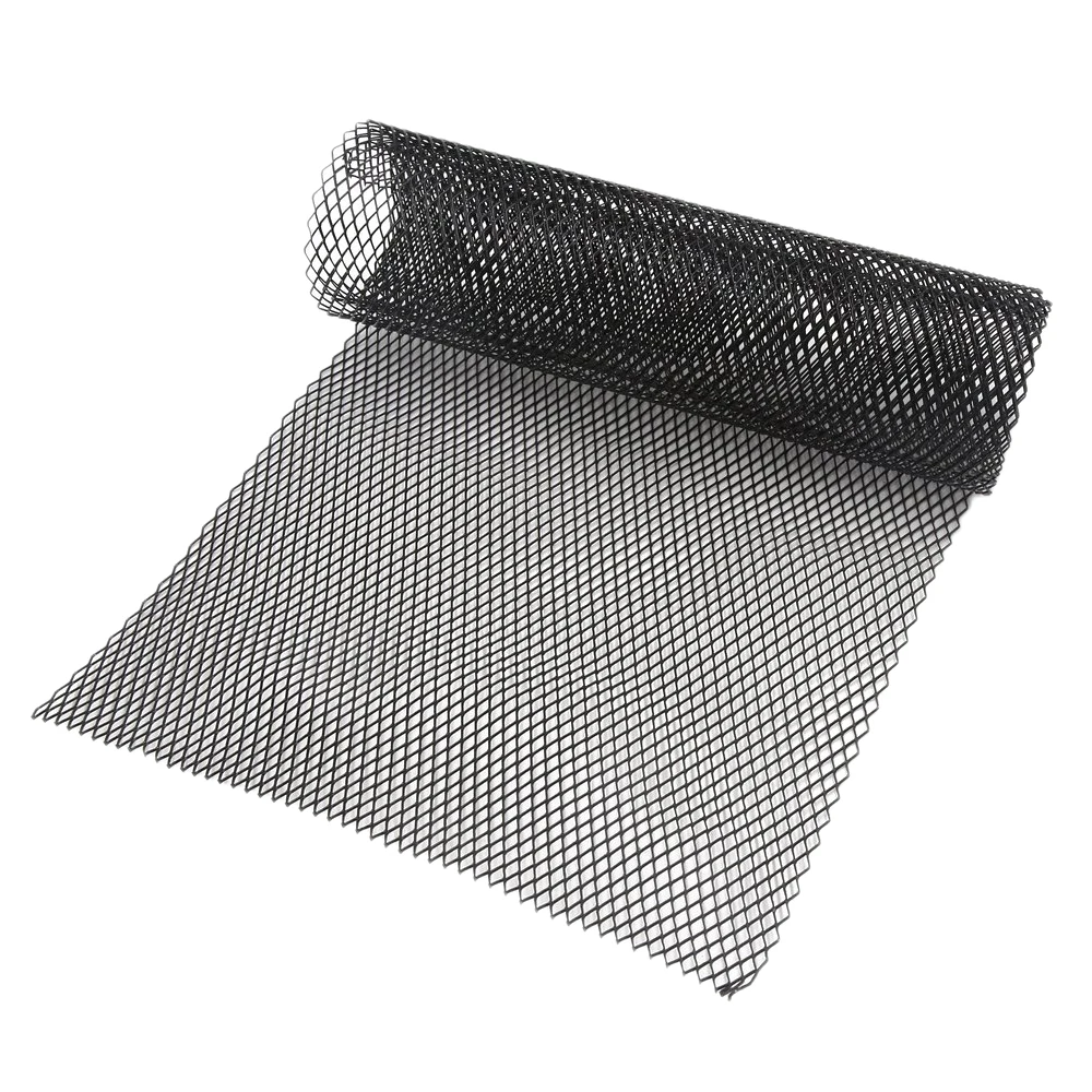 1PC Car Front Hood Bumper Grill Grille Mesh Cover Trim Rhombus Shape
