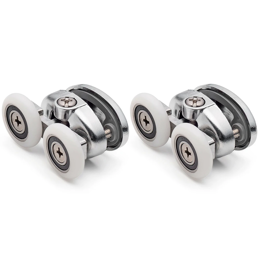 Комплект из 4 роликов/бегунов/колесиков с двойной бабочкой диаметр 23 мм|set of|shower door