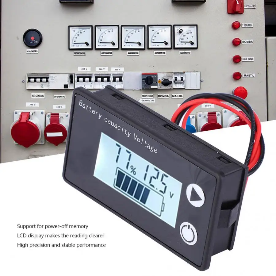 Емкость батареи Вольтметр DC8V-100V цифровой дисплей ЖК-дисплей емкость батареи вольтметр тестер измерительный инструмент