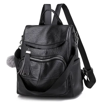 

Vintage brand women backpack nubuck leather school backpacks for teenage girls large capacity shoulder bags for women 2020 C1291