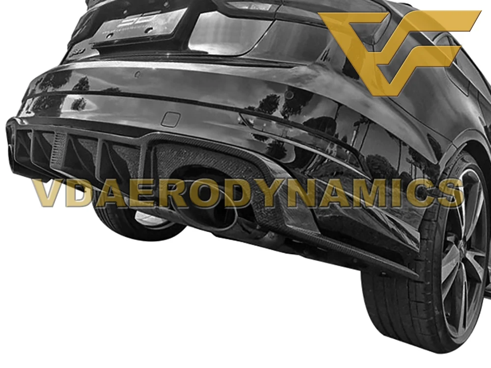 Подходит для 17-19 Audi RS3 VAD-V карбоновый задний диффузор для губ Бампер Комплект-2 стиля на выбор