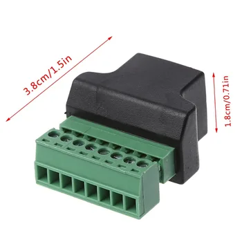 

RJ45 Ethernet Female To 8 Pin Screw Terminal Connector Male To 8 Pin AV Terminal Adapter Block Cable For CCTV Digital Plug Jack