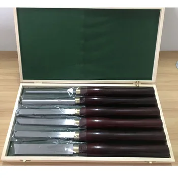 

6pcs/set HSS Wood Turning Lathe Chisel Set High Speed Steel Semicircle Knife Hand-held Wooden Turning Tool