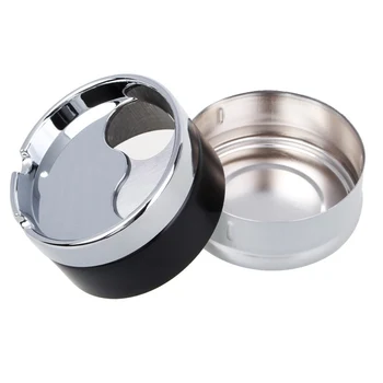 

Cigarette ashtray Detachable Rotatable Lid 360 Degree Free Rotation Stainless Steel Corrosion Resistance Cigarette Ashtray