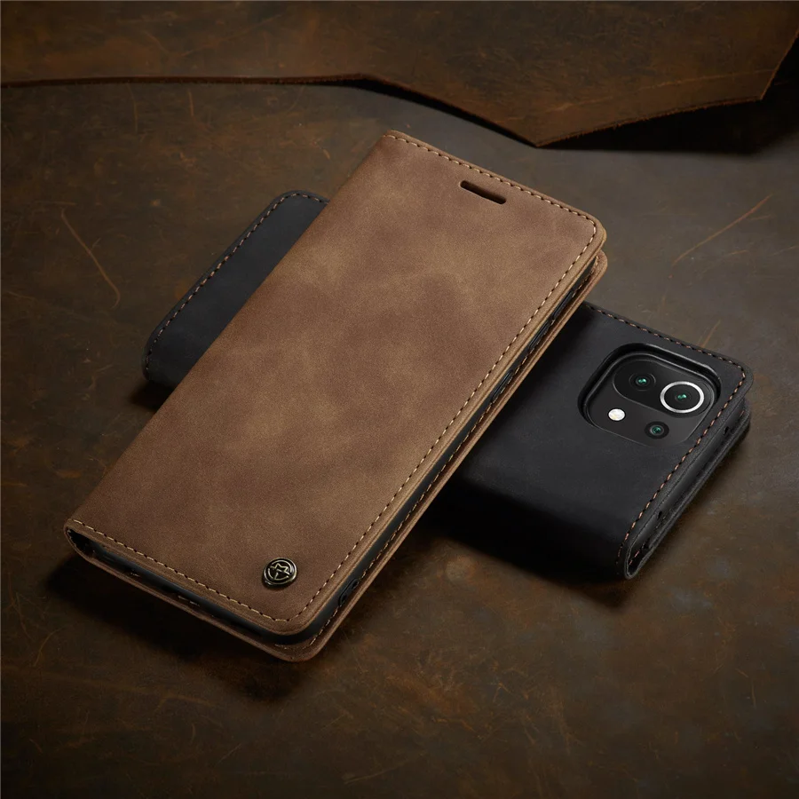 11 Lite 5G NE Case for Xiaomi Mi 11 Lite 5G NE 11i Cover Funda Xiomi 11 11T 12 Pro Leather Wallet CASEME Flip Cards Slot Cases