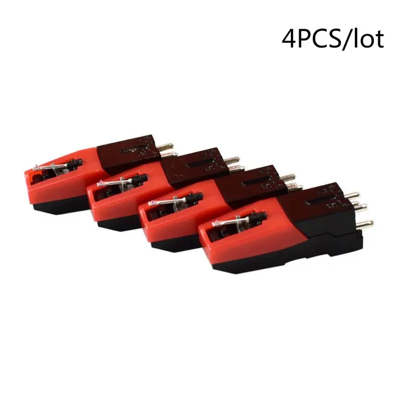 4Pcs 턴테이블 스타일러스 바늘 액세서리 Lp 비닐 플레이어 축음기 축음기 레..