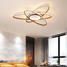Новое поступление, современный потолочный светильник, светодиодный светильник для гостиной, спальни, кабинета, кофейного цвета, поверхностный монтаж, потолочный светильник, Deco 85-265 в