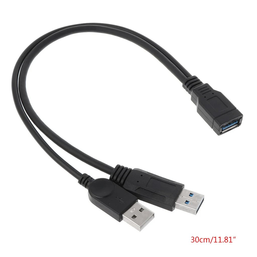 USB 2,0 мужчина к USB Женский 2 Двойной источник питания USB Женский разветвитель удлинитель зарядное устройство для Аксессуары для принтеров