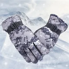 Outdoor Winter Warm Gloves Running Climbing Ski Gloves Thick Windproof Riding Gloves(Color Random Hair