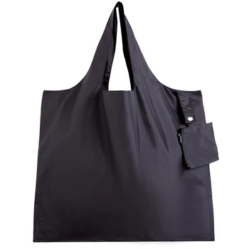 

Nylon double layer large handle backpack foldable recycling shopping bag foldable reusable shopping bag handbag durable