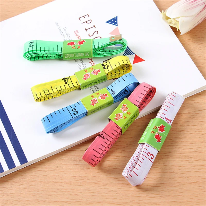 150mm Body Measuring Ruler Sewing Tailor Tape Measure Soft Meter Sewing Measuring Tape Random Color Durable Woodworking Tools