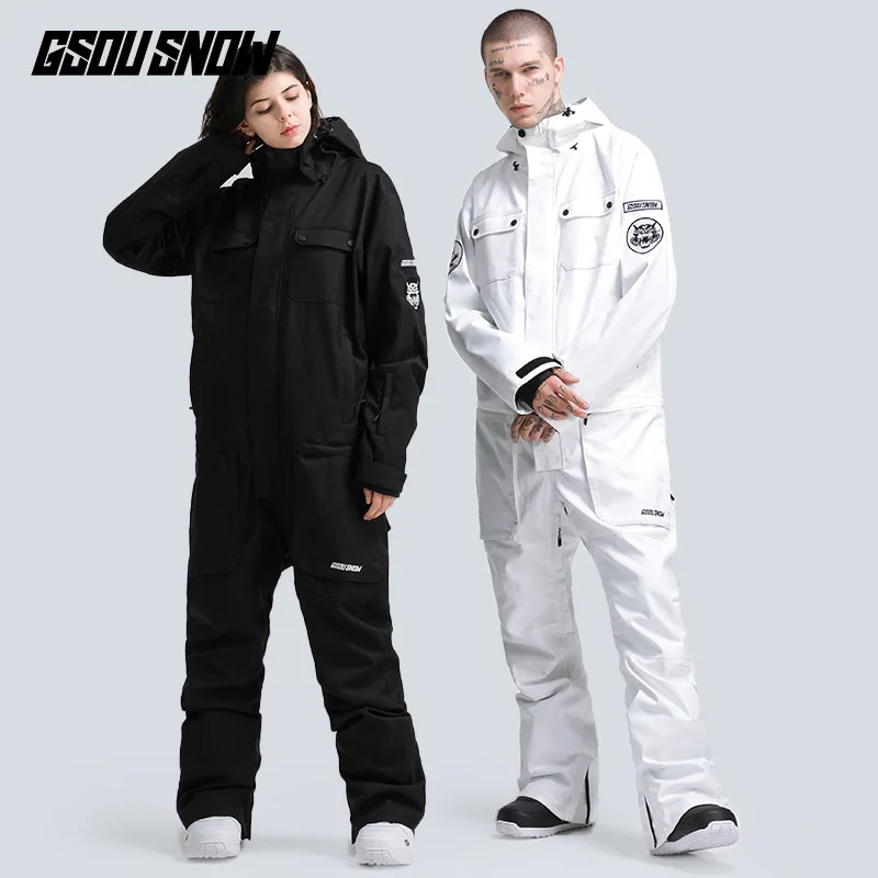 Gsou Snow Unisex Ski Suit Winter One Piece Snowboard Suits Outdoor Waterproof Insulated Snowsuits Snow Ice Sports Sports Outdoors Ekbotefurniture Com