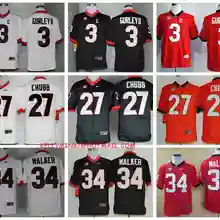 Новое поступление, высокое качество, Джорджия бульдоги Тодд гурли II 3, Chubb 27, Herchel Walker 34 Джерси