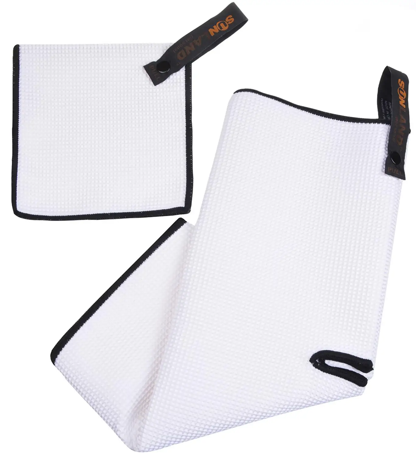Microfiber Deep Waffle Weave Golf Towels Set With Hook Free Balls Towel Pocket Golf Ball Towel Outdoor 14inX29in