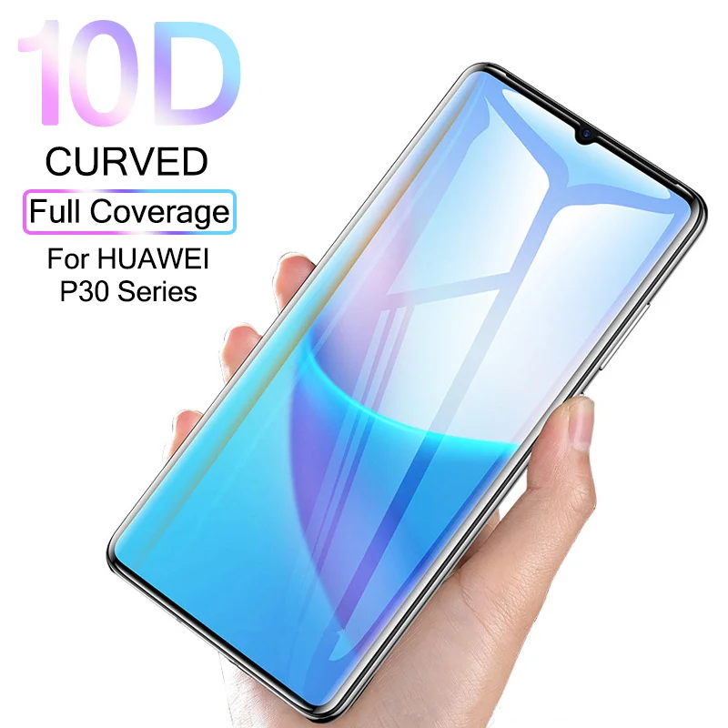 P30Pro закаленное стекло 10D для huawei P30 Pro Lite защитное стекло на Hauwei P30Lite световая пленка изогнутая Защитная пленка для экрана Sklo