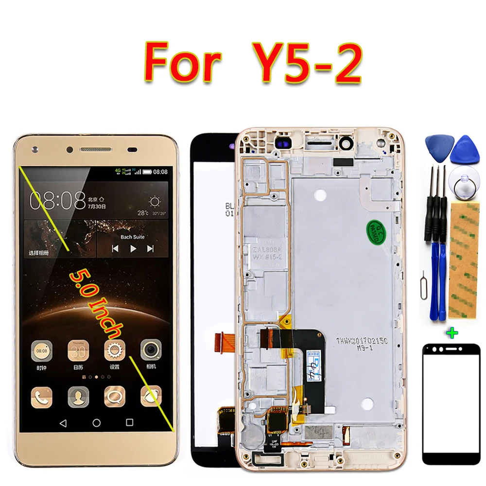 Для Huawei Y5 II Y5II ЖК дисплей 2 CUN U29 сенсорный экран 5 0 дюймов дигитайзер в сборе рамка