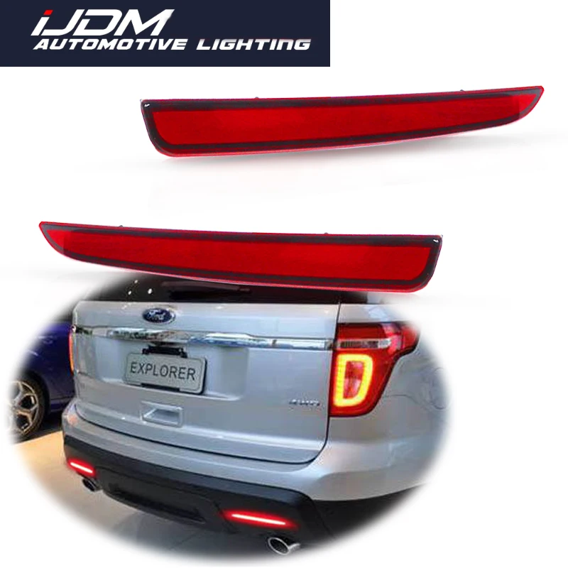 IJDM 2 шт. красный светодиодный автомобильный отражатель заднего бампера в