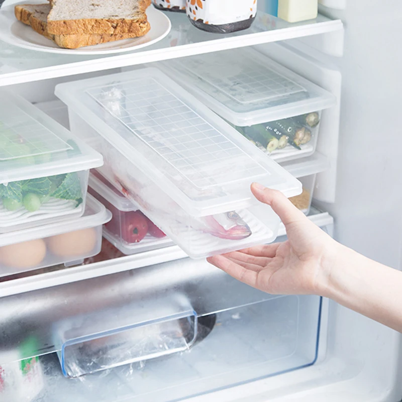 

Food Fresh Storage Box Refrigerator Organizer Drawer Basket Refrigerator Pull-out Drawers Fresh Spacer Layer Storage Container
