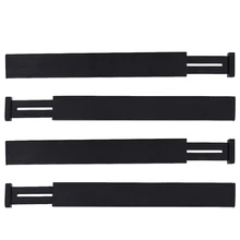 PHFU-Бамбуковые разделители секций, органайзеры для кухонных ящиков, пружинный регулируемый и расходный лоток, органайзер для кухни, детский ящик, Ba