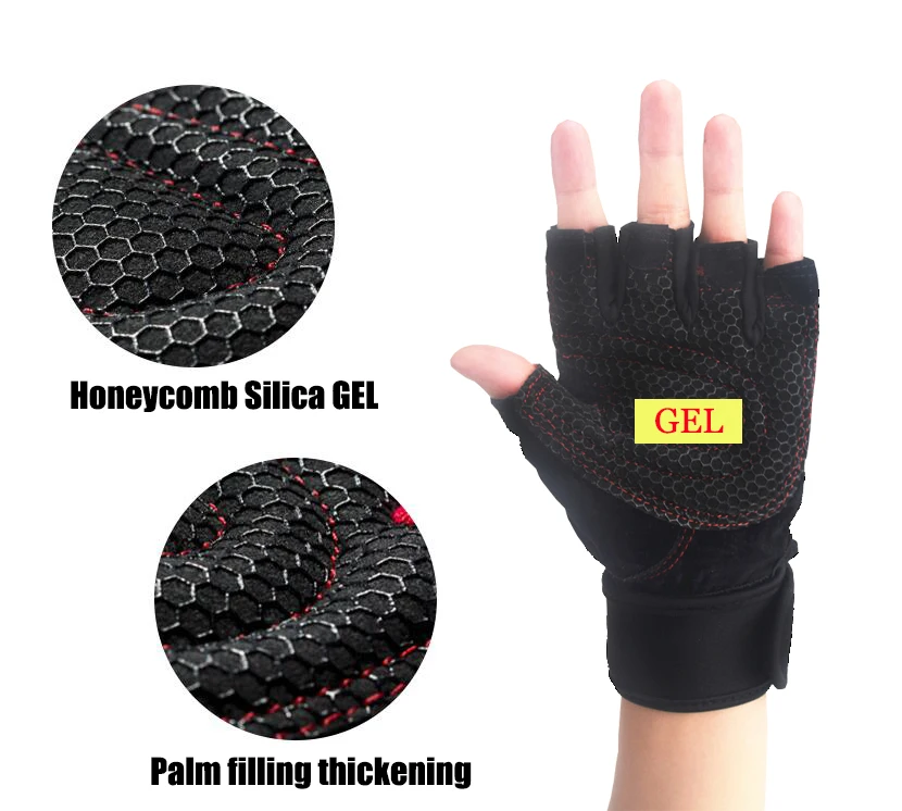 Gym Fitness Weight Lifting Gloves Cross Workout Exercise Training Body Building