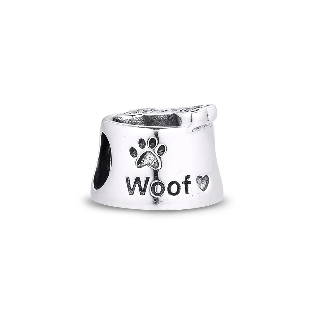 

Original 925 Sterling Silver Woof Charms Fit Europe Bracelets CZ Beads for Jewelry Making Women DIY Gift Kralen Perles
