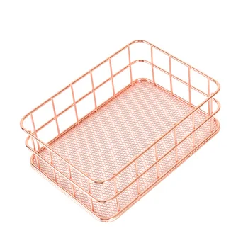 

Bathroom Fruit Hollowed Out Wrought Iron Living Room Kitchen Storage Makeup Organizer Home Office Wire Basket Mesh Multipurpose