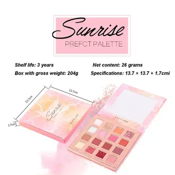 

16-color Glitter Eyeshadow Palette Waterproof Smudge-proof Sequin Shimmer Eye Shadow Pearlescent Accessorices Charming