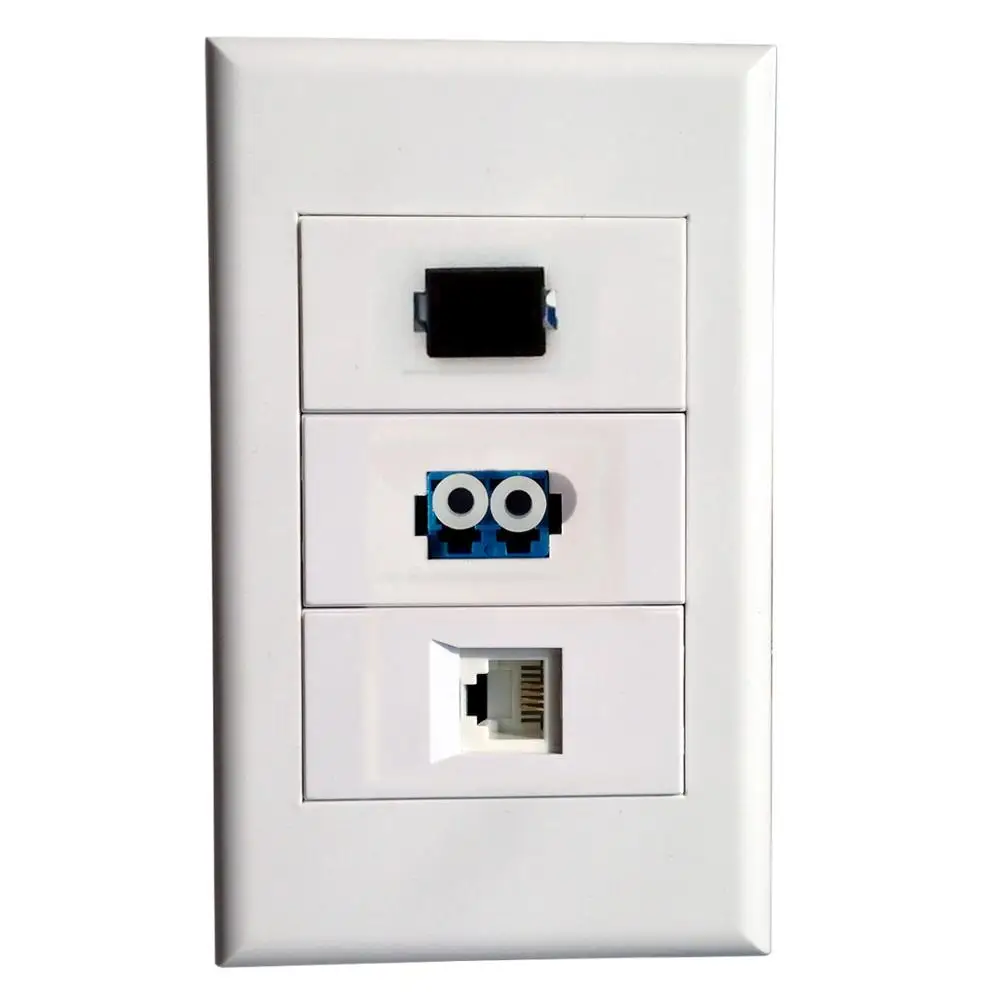 SC + LC RJ11 порты волоконно-оптическая настенная панель keystone встроенная проводка |