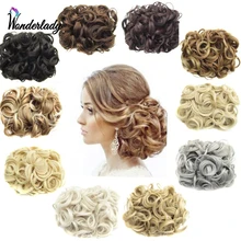 Wonderlady 85g grande pente clipe em encaracolado chignon cabelo sintético rabo de cavalo extensão updo capa falso coque cabelo peças