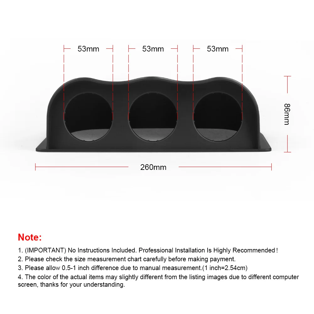 2 inch 52mm Racing Dash Board Dual Triple Gauge Pod Black Carbon Fiber Color Gauge Pod Mount Holder car meters holder