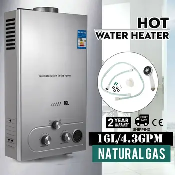 

Natural Gas Tankless LNG Hot Water Heater 16L Instant On Demand Boiler 4.3 GPM
