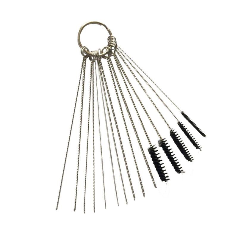 Автомобиль мотоцикл Карбюратор Игла Чистящая Щетка чистящий комплект Авто хрень очиститель инструмент инструменты для ремонта автомобиля Чистая иголка щетка