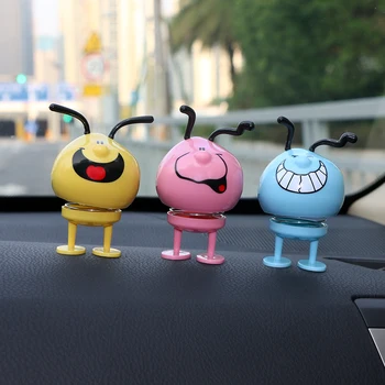 

Car Ornament Cute Jumping Dog Doll Figure Automotive Dashboard Decoration Toys Funny Bounce Puppy Home Office Furnishing Gifts