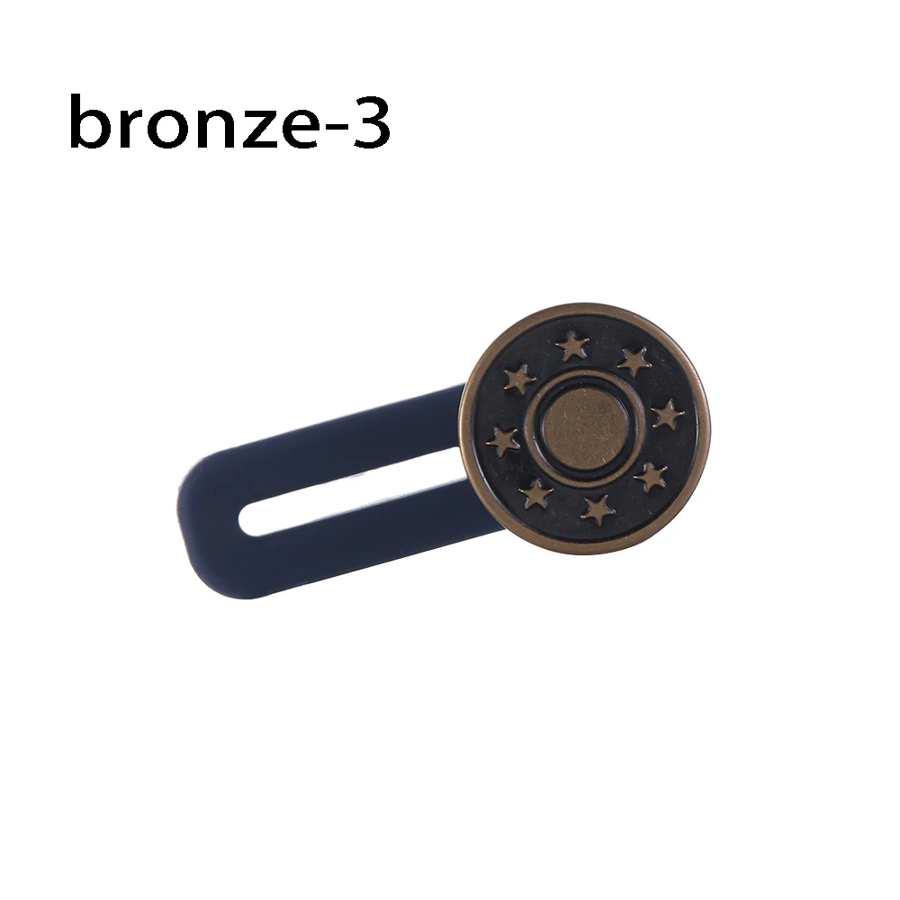 bronze3 2 шт., брюки с металлическим расширителем, узкие брюки, джинсы, юбки для беременных, пуговицы, крючки, унисекс, пояс, штаны с расширителем, аксессуары для шитья - Цвет: bronze3