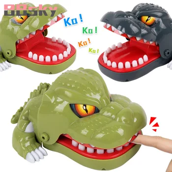 

BBSKY Parent-child friends Interactive Toys Family Game Funny Bite Finger Gags Toy Dinosaur Mouth Biting Finger Toys As Gift C34