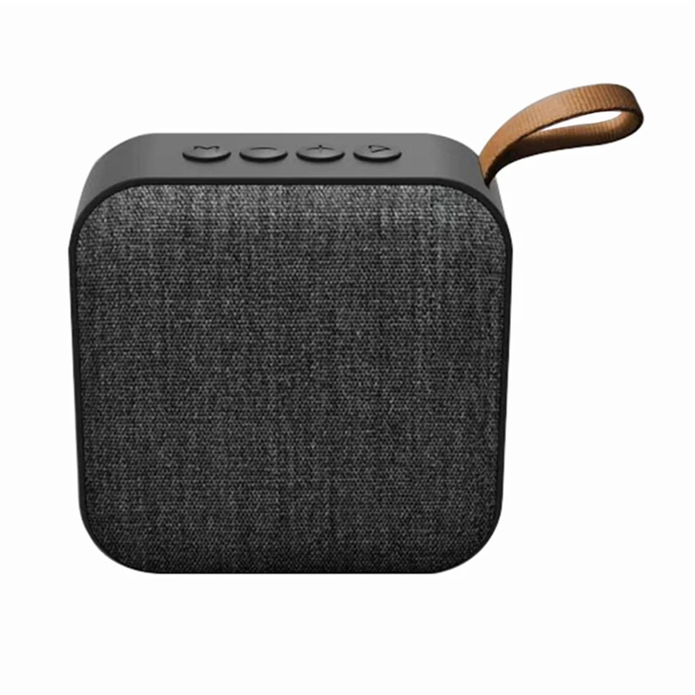 Bluetooth динамик Универсальный беспроводной музыкальный MP3 открытый портативный мини Водонепроницаемый Кнопка Стерео TF карта USB перезаряжаемая ткань - Цвет: Black