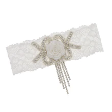 Модные свадебные Стразы с цветочной аппликацией Кружевные Подвязки для невесты интимный пояс кольцо для ног