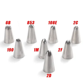 

Korean stainless steel framed flower mouth 2 D2C2F1M 6B 108E 190 853 Cream Cake Rosy Tools Stainless Steel Nozzle