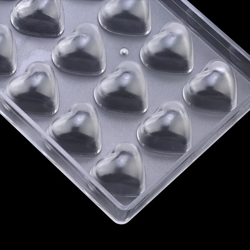 21 в форме сердца с прозрачными алмазами шоколадная форма для выпечки, сделай сам Поликарбонат форма для изготовления шоколадных мусс конфеты пресс-формы для выпечки инструмент