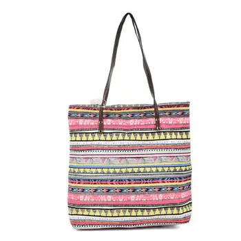 

Diysomes Long Shoulder Canvas Bags Large Capacity Casual Handbag Women Soft Geometric Casual Tote Versatile