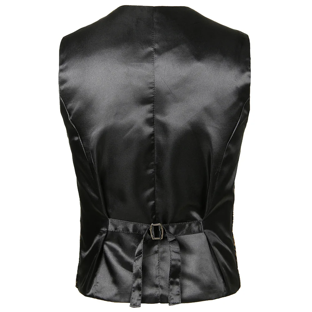 AliExpress Night Club Style Casual Vest-Style Bronzing Printed Waistcoat Single Breasted Waistcoat SV05