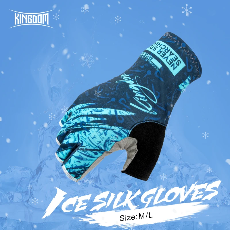 Cycling Gloves Fingerless Gloves Fishing Gloves Kingdom Ice Lycra Fabric Anti-slip Fishing Gloves Outdoor Sports Breathable Cycling Bike Bicycle Camping Hiking Fingerless Glove