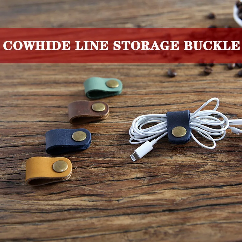 Cord Organizer Leather Cable Strap Cable Tie Wrap Management for Work and Travel 1PC 2020