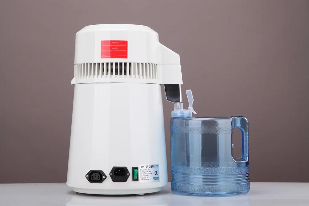 Destilador de agua pura 4L, filtro de máquina de agua destilada Dental, jarra purificadora de destilación eléctrica de acero inoxidable 110V 220V