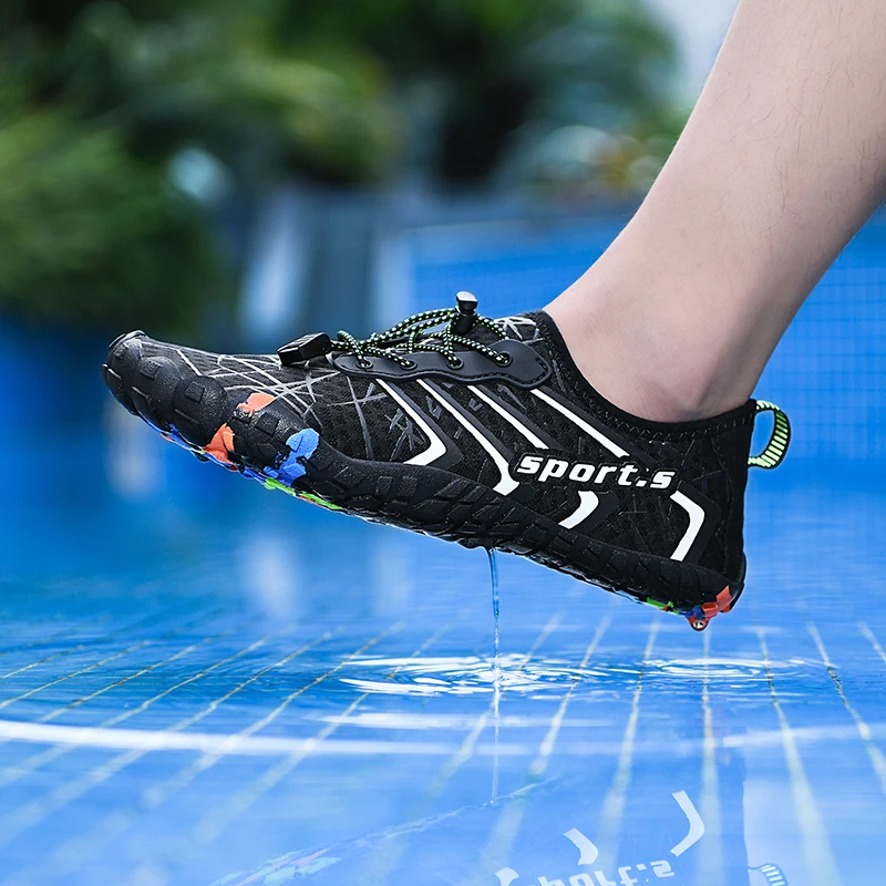 Men Women Upstream Trekking Water Shoes Quick Dry Nonslip Comfortable Aqua Shoes Beach Breathable Barefoot Seaside Wading