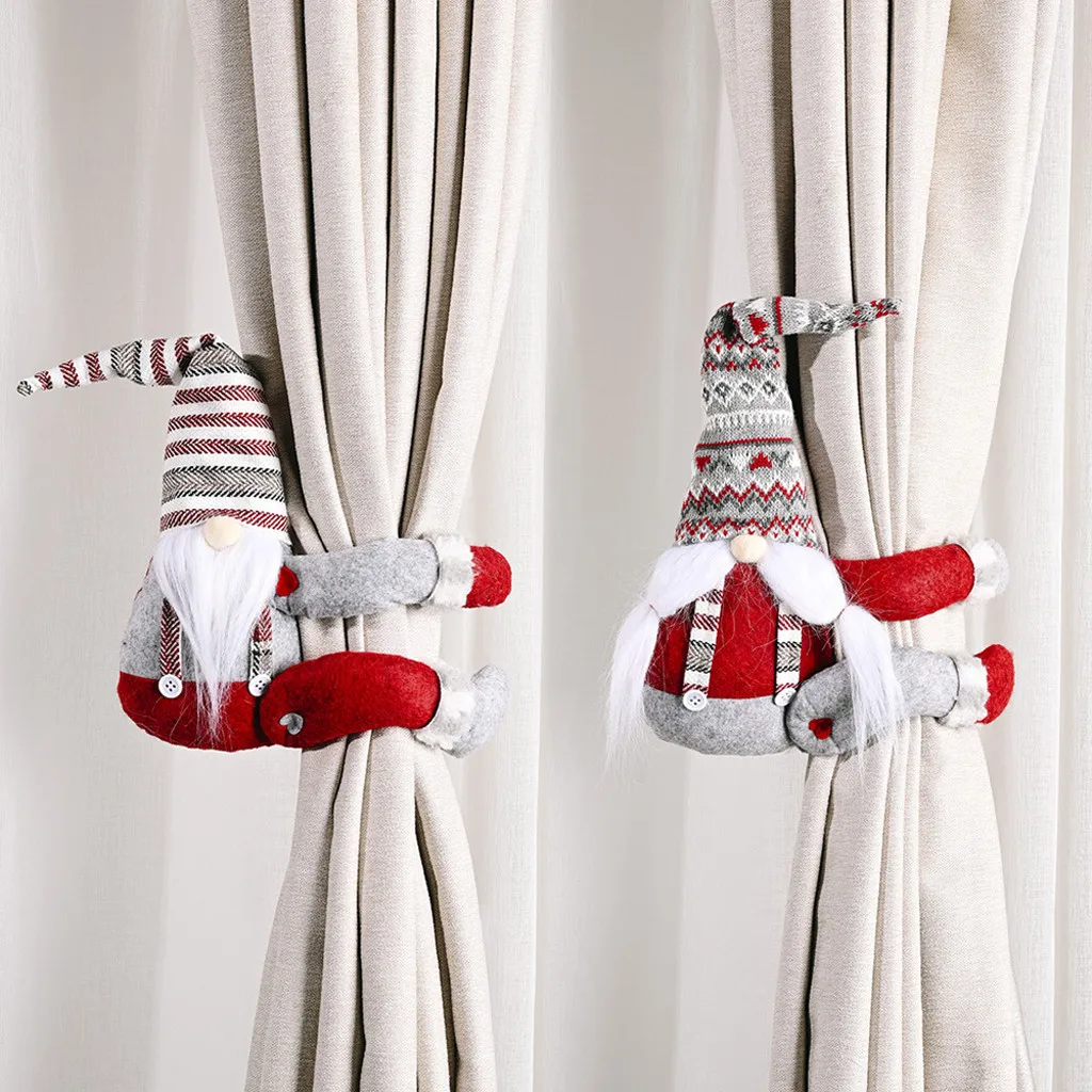 Christmas Cartoon Doll Curtain Buckle Holder Windows Clip Home Decor Re 