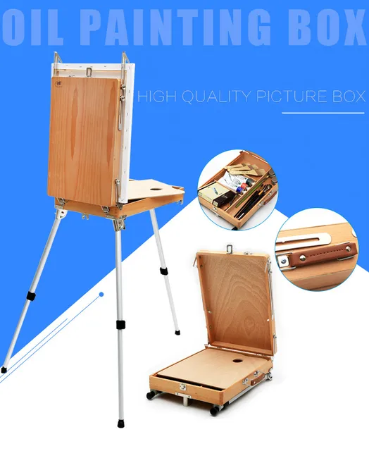 ホルベイン 油絵用スケッチ箱 クリアBOX DX 黒・ブリキ仕切り付 【画材