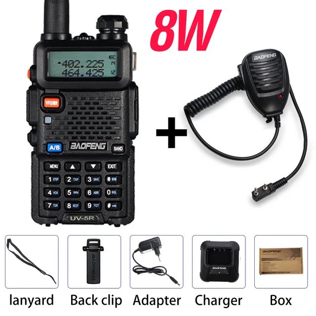 long range walkie talkies Dual Band Two Way Radio Baofeng UV 5R Walkie Talkie 128CH VHF UHF FM VOX Ham CB Radio Outdoor Interphone Wireless Walkie-Talkie long range walkie talkies 500 miles Walkie Talkie