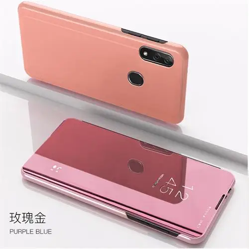 Для zte V10 Vita чехол роскошное умное зеркало откидная крышка для zte V10Vita аксессуар для zte Blade V10 Vita 6,26 дюймов Fundas Coque - Цвет: Pink